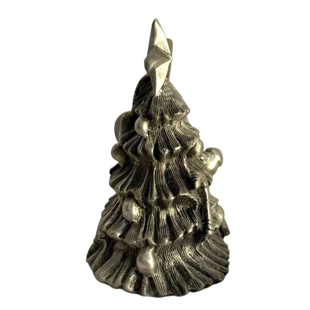 Vintage Hudson Pewter Mouse Trimming the Tree Figurine 1982‎ Next Day Ship